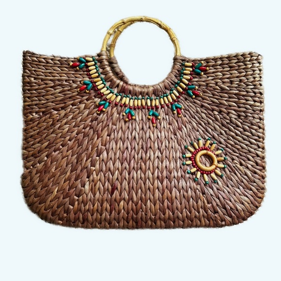 Oversized straw bag - Picture 1 of 14